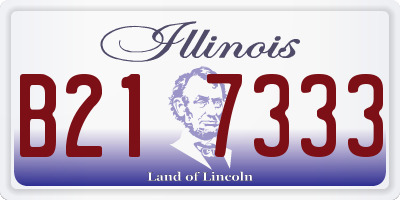 IL license plate B217333
