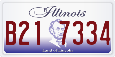 IL license plate B217334