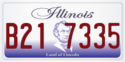 IL license plate B217335