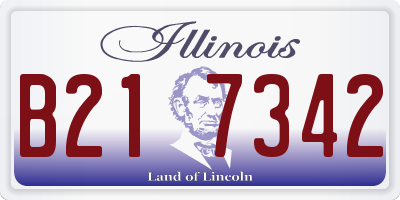 IL license plate B217342
