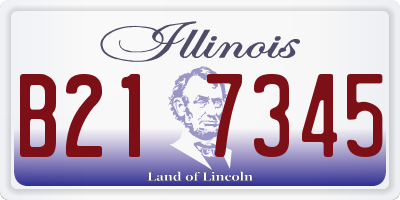 IL license plate B217345