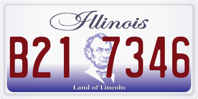 IL license plate B217346