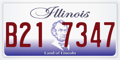 IL license plate B217347