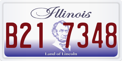 IL license plate B217348