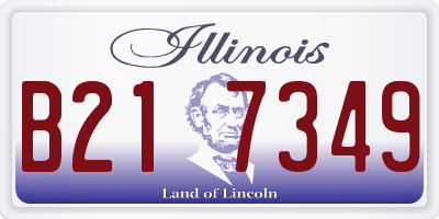 IL license plate B217349