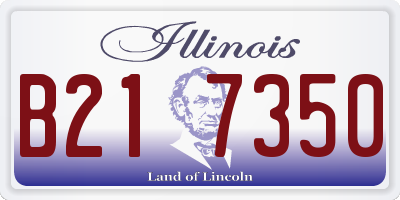 IL license plate B217350