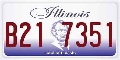 IL license plate B217351