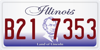 IL license plate B217353