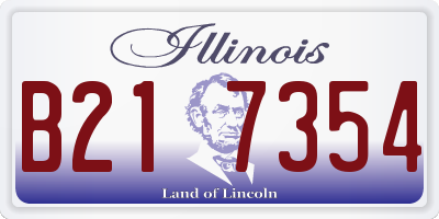 IL license plate B217354
