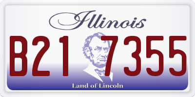 IL license plate B217355