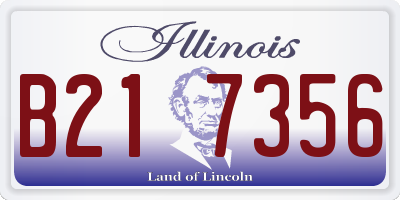 IL license plate B217356