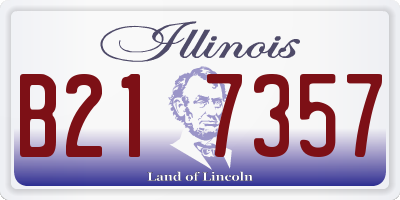 IL license plate B217357