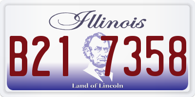 IL license plate B217358