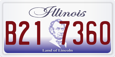 IL license plate B217360