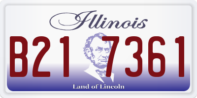 IL license plate B217361