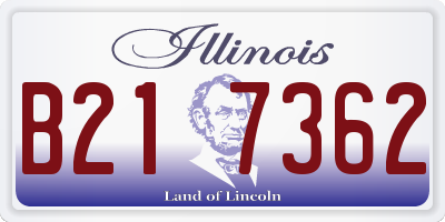IL license plate B217362
