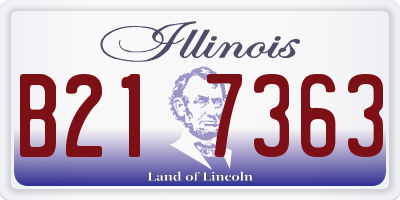 IL license plate B217363