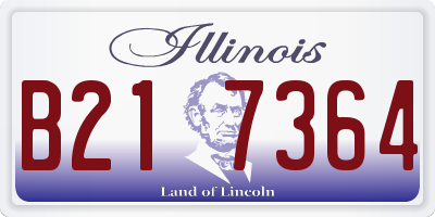 IL license plate B217364