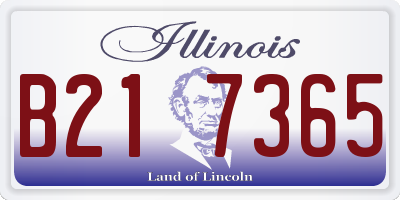 IL license plate B217365