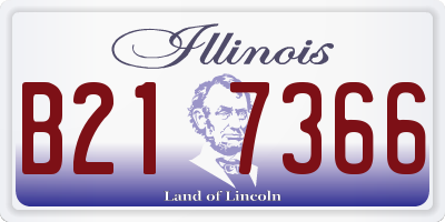 IL license plate B217366