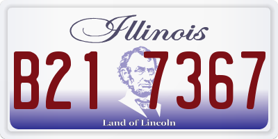 IL license plate B217367