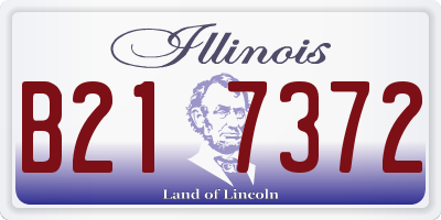 IL license plate B217372