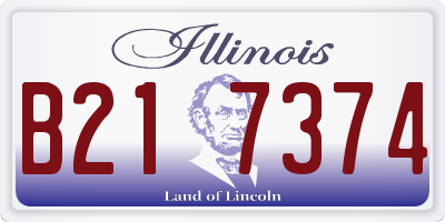 IL license plate B217374