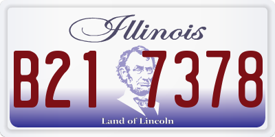 IL license plate B217378