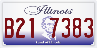 IL license plate B217383