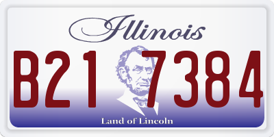IL license plate B217384
