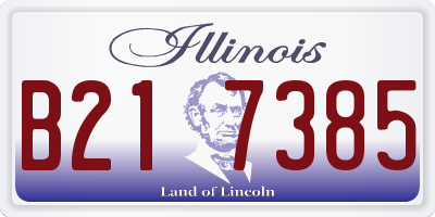 IL license plate B217385
