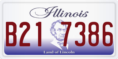 IL license plate B217386