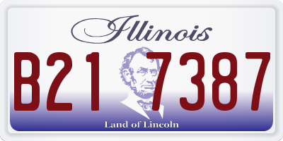 IL license plate B217387