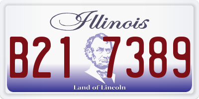 IL license plate B217389