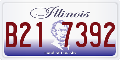 IL license plate B217392