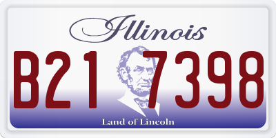 IL license plate B217398