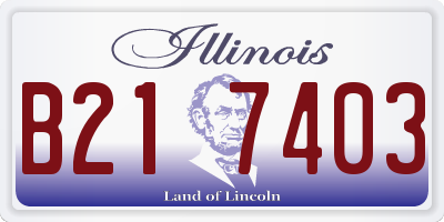 IL license plate B217403