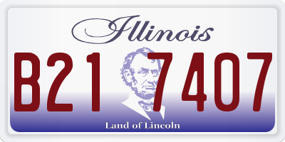 IL license plate B217407