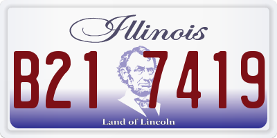IL license plate B217419