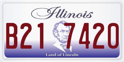 IL license plate B217420