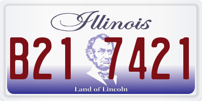 IL license plate B217421