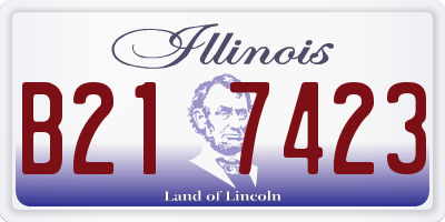 IL license plate B217423