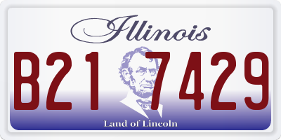 IL license plate B217429