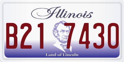 IL license plate B217430