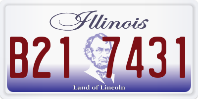 IL license plate B217431