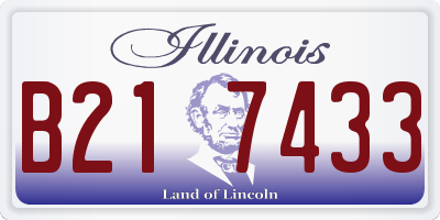IL license plate B217433