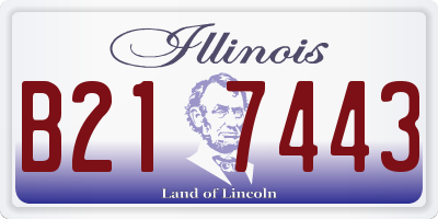 IL license plate B217443
