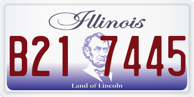 IL license plate B217445