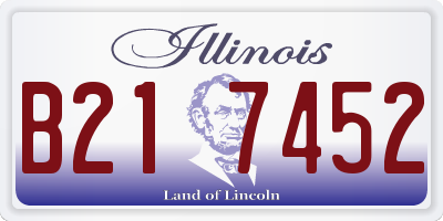 IL license plate B217452