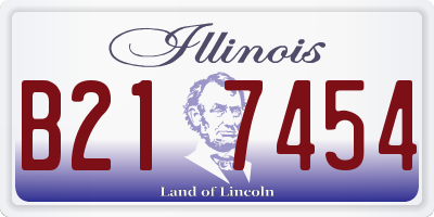 IL license plate B217454